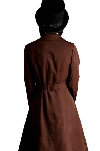 Womens Victorian Steampunk Pirate Brown Cosplay Wool Coat