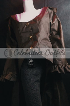 Victorian Steampunk Womens Open Bust Brown Polyester Tailcoat