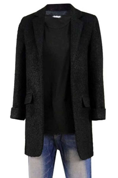 Eleven Stranger Things Millie Bobby Brown Black Wool Coat