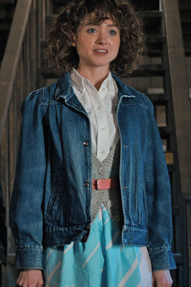 Natalia Dyer Stranger Things Nancy Wheeler Blue Denim Jacket