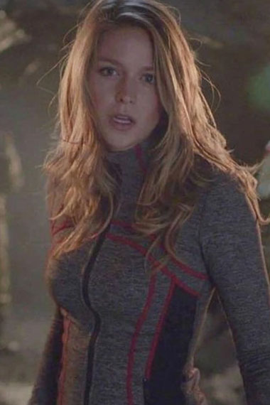 Melissa Benoist Supergirl TV Show Red Daughter Track Jacket