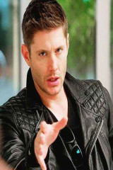 Jensen Ackles Supernatural Dean Black Leather Jacket