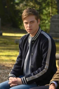 Alexander Calvert Supernatural Jack Kline Black Varsity Jacket