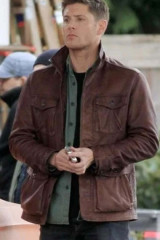 Jensen Ackles Supernatural Dean Winchester Brown Leather Jacket