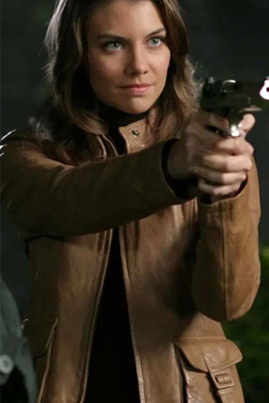 Supernatural Bela Talbot Lauren Cohan Brown Leather Jacket