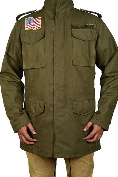 Rambo First Blood Sylvester Stallone Green Military Jacket