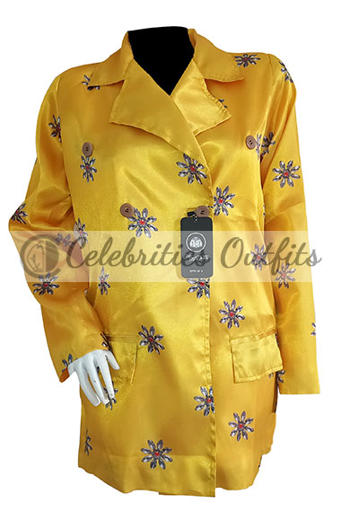 Taylor Swift Singer Album Lovers Lounge Yellow Trench Coat