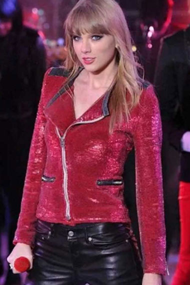 American Music Awards Taylor Swift Singer Biker Sequin Jacket