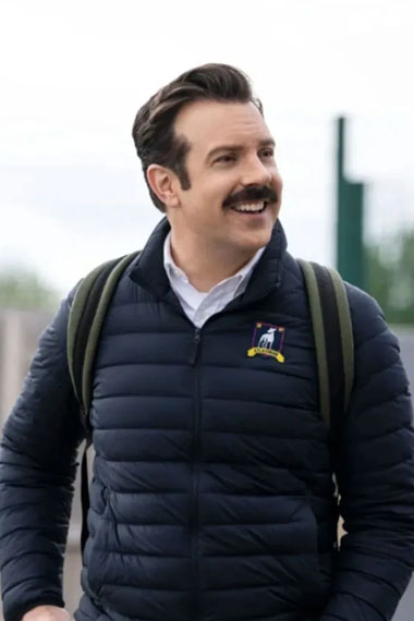 Jason Sudeikis Ted Lasso Black Parachute Quilted Puffer Jacket