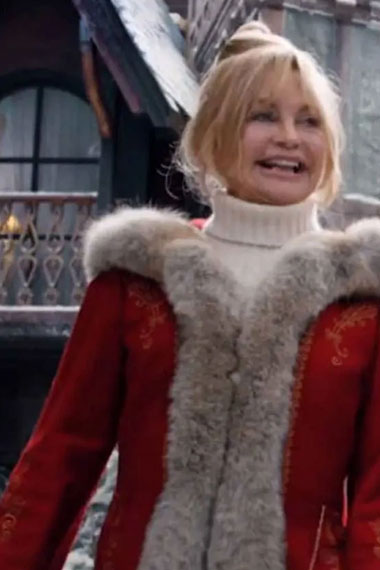 Mrs Claus Goldie Hawn The Christmas Chronicles Red Wool Coat
