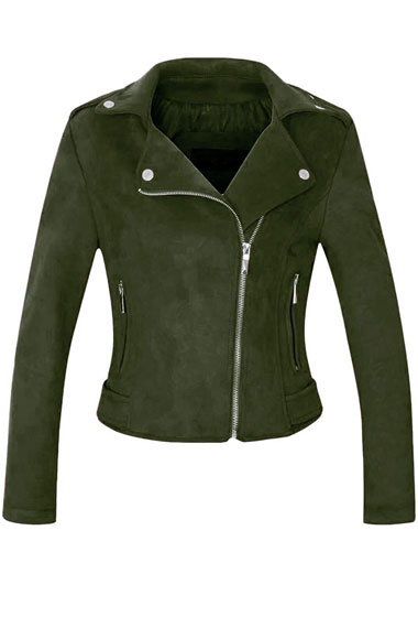 Iris West The Flash Candice Patton Green Suede-Leather Jacket