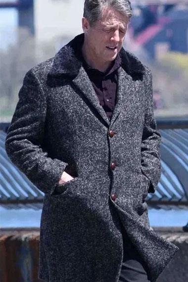 Hugh Grant Jonathan Fraser The Undoing Grey Wool Long Coat
