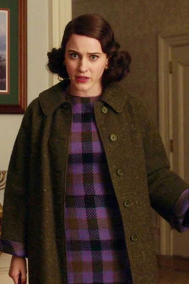 Miriam Marvelous Mrs Maisel Rachel Brosnahan Brown Wool Coat