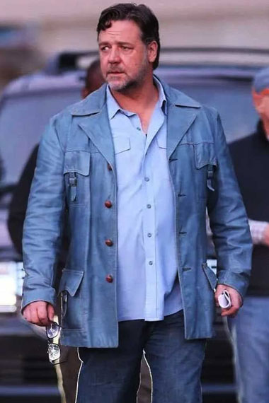 Jackson Healy The Nice Guys Russell Crowe Blue Trench Jacket