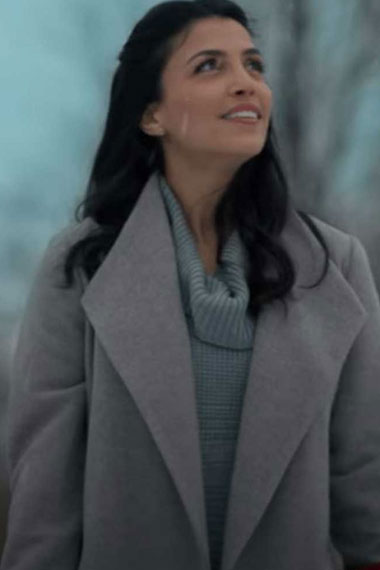 Perfect Pairing Nazneen Contractor Cristina Grey Drape Coat