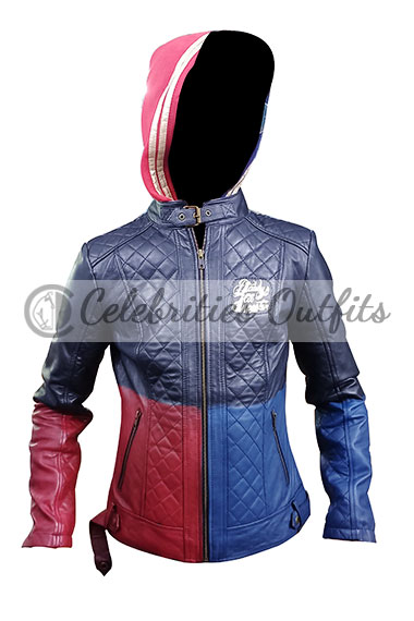 Suicide Squad Margot Robbie Cosplay Quilted Leather Jacket
