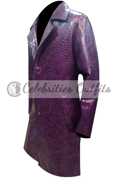 Jared Leto Joker Suicide Squad Purple Cosplay Long Trench Coat