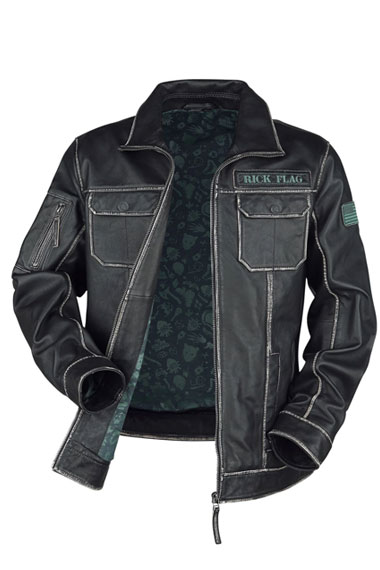 Joel Kinnaman Rick Flag Suicide Squad Black Leather Jacket