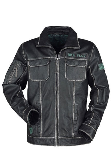 Joel Kinnaman Rick Flag Suicide Squad Black Leather Jacket