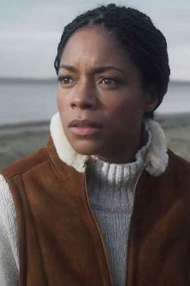 Helen Naomie Harris The Third Day Brown Suede Leather Vest