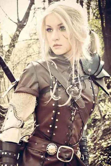 The Witcher Saga Princess Cirilla Brown Cosplay Leather Vest