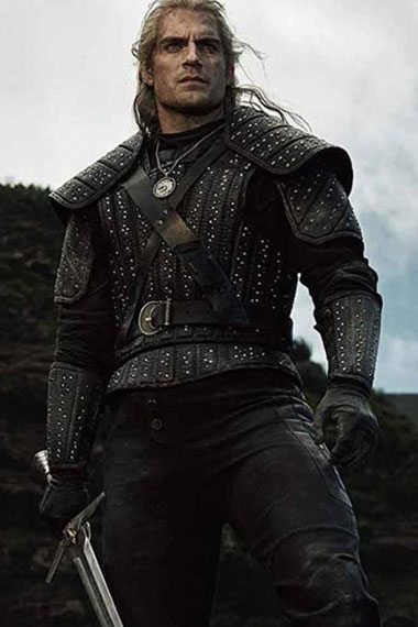 The Witcher Henry Cavill Geralt Of Rivia Black Cosplay Jacket