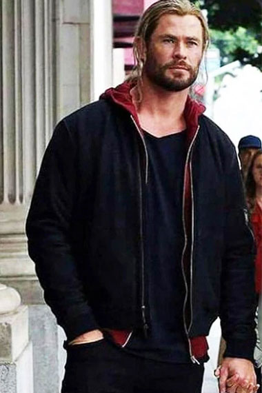Thor Love and Thunder Chris Hemsworth Hooded Black Jacket