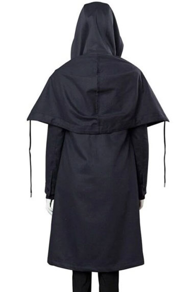 Raven Titans Rachel Roth Teagan Croft Hooded Black Cotton Coat