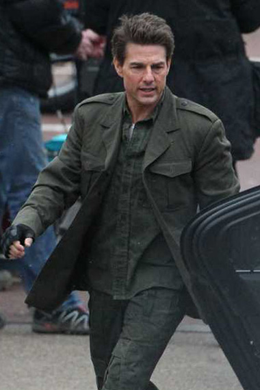 William Cage Tom Cruise Edge of Tomorrow Military Green Coat