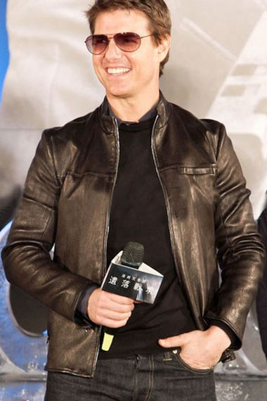 Jack Harper Oblivion Premiere Tom Cruise Black Biker Jacket