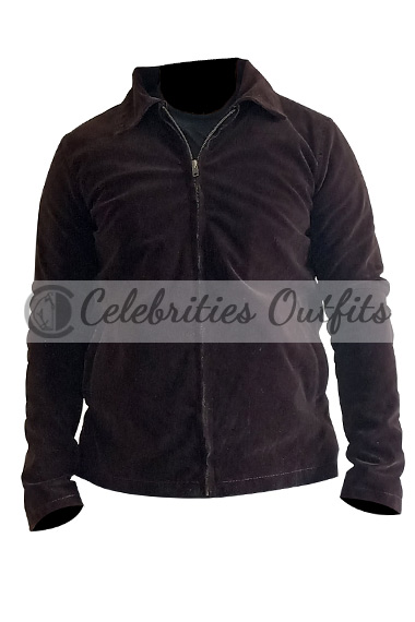 Tom Cruise Jerry Maguire Mens Casual Brown Velvet Jacket