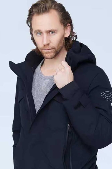 Tom Hiddleston Bosideng Winter Collection Blue Cotton Jacket