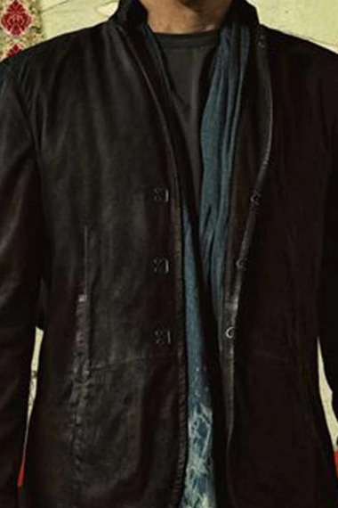 Dr Kevin Christie John Cusack Utopia Black Leather Jacket