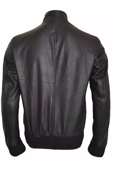 Vampire Diaries TV Series Damon Salvatore Black Leather Jacket