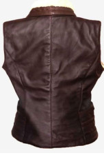 Laurie Holden Andrea Harrison Walking Dead Brown Leather Vest laurie-holden-walking-dead-vest