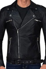 Walking Dead Jeffrey Dean Morgan Negan Biker Leather Jacket