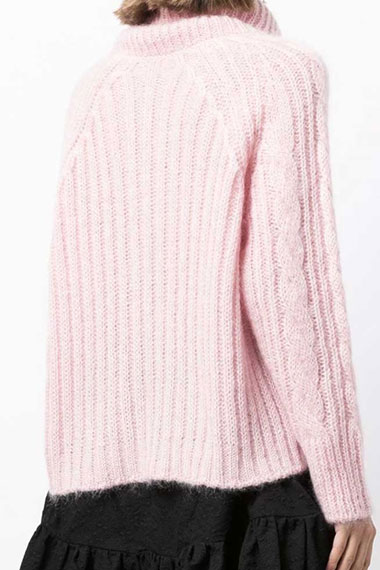 Enid Sinclair Emma Myers Wednesday Pink Wool Knitted Sweater