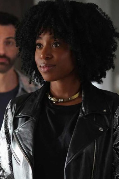 Kirby Howell Taylor Harding Why Women Kill Black Biker Jacket