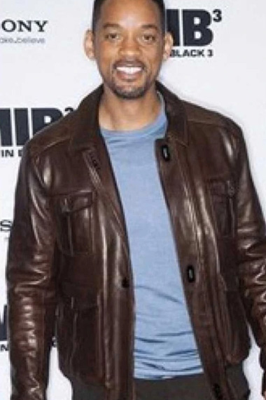 Will Smith Men In Black Germany Premiere Brown Leather Jacket