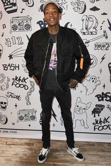 BASH Wiz Khalifa Junk Food Bomber Black Polyester Jacket