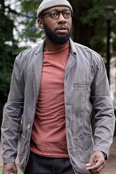 Woke TV Series Lamorne Morris Keef Knight Grey Denim Jacket