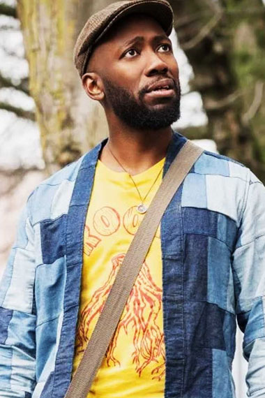 Lamorne Morris Woke Keef Knight Blue Plaid Cotton Jacket