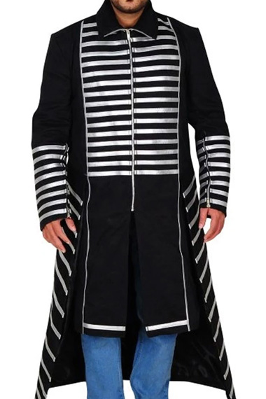 Mizanin The Miz WWE RAW Silver Stripes Black Cotton Tailcoat