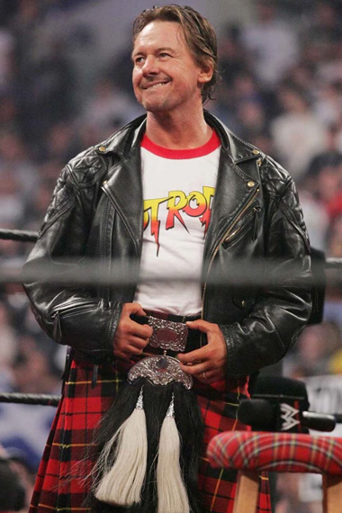 Roddy Piper Rowdy WWE Mens Black Quilted Biker Leather Jacket