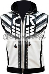 Cody Rhodes WWE White/Black Leather Vest
