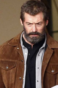 Hugh Jackman Wolverine Logan X-Men Brown Suede-Leather Jacket