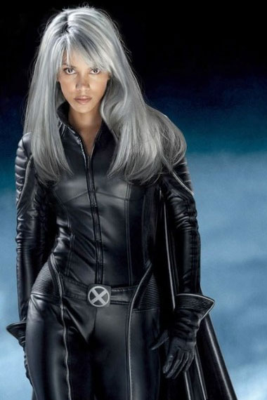 Halle Berry X-Men Storm Black Cosplay Leather Jumpsuit Jacket