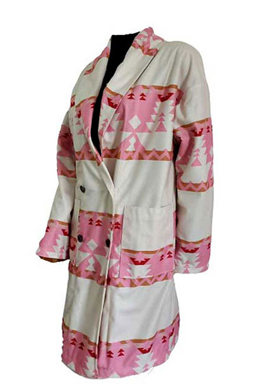 Beth Dutton Yellowstone Kelly Reilly Pink Fleece Wrap Coat