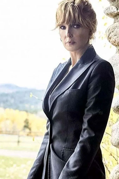 Yellowstone TV Show Beth Dutton Kelly Reilly Black Suit Blazer