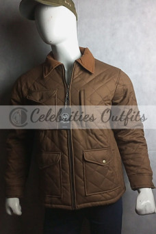 Kevin Costner Yellowstone John Dutton Brown Quilted Jacket